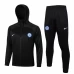 Inter Milano Black Training Hooded Presentation Soccer Tracksuit 2024-25