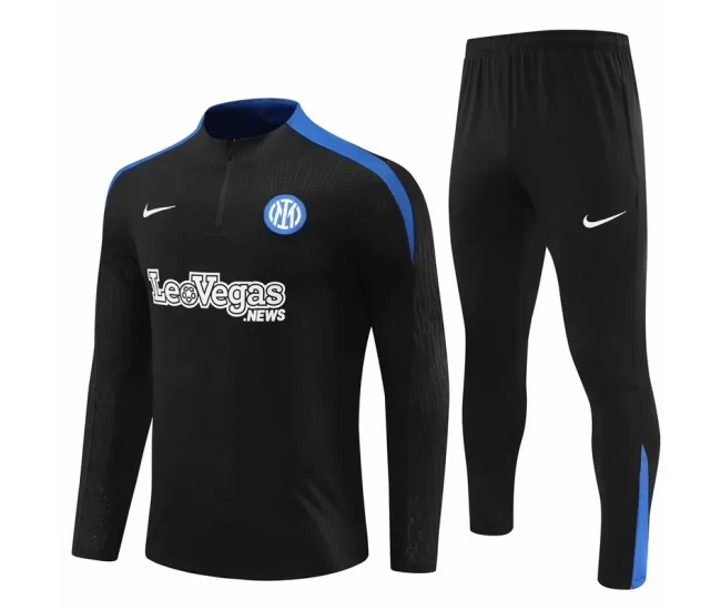 Inter Milano Black Training Technical Soccer Tracksuit 2024-25