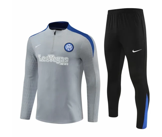 Inter Milano Grey Training Technical Soccer Tracksuit 2024-25