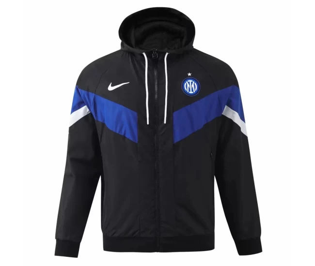 Inter Milan Mens Hooded Windrunner Jacket 2024