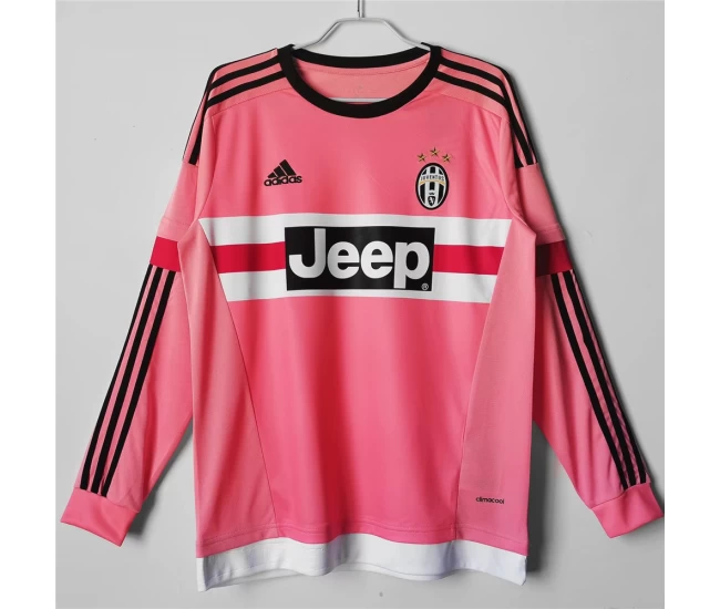 Juventus Long Sleeve Away Retro Soccer Jersey 2015-2016