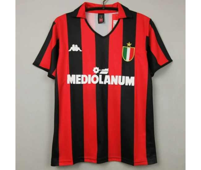 AC Milan Home Retro Soccer Jersey 1988-1990