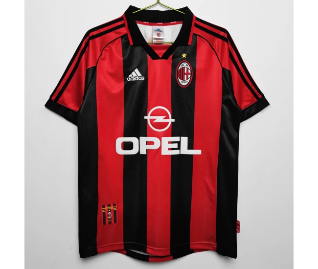 AC Milan Home Retro Soccer Jersey 1998-1999