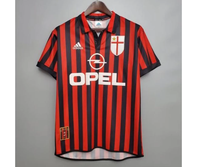 AC Milan Home Retro Soccer Jersey 1999-2000