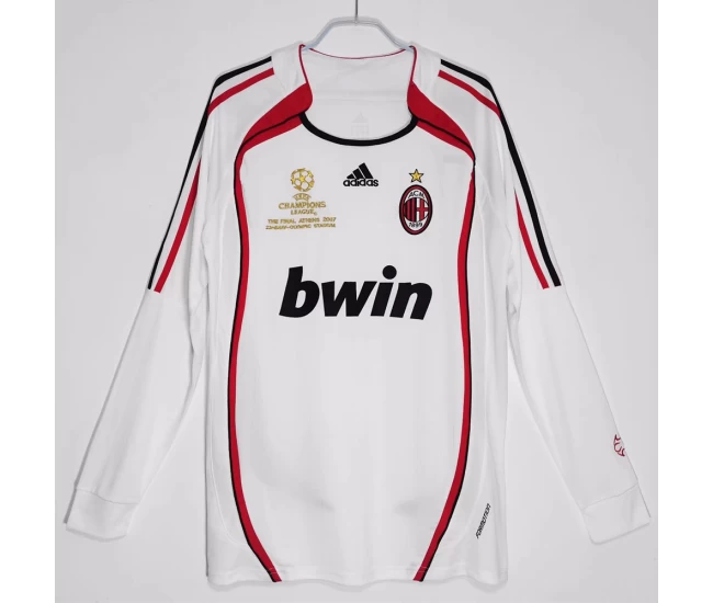 AC Milan Long Sleeve Away Retro Soccer Jersey 2006-2007