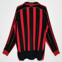 AC Milan Long Sleeve Home Retro Soccer Jersey 2006-2007