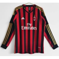 AC Milan Home Long Sleeve Retro Soccer Jersey 2013-2014