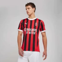 AC Milan Mens Home Authentic Soccer Jersey 2024-25