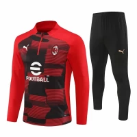 AC Milan Red Training Technical Soccer Tracksuit 2024-25