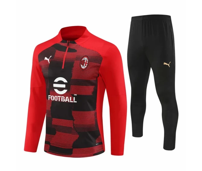 AC Milan Red Training Technical Soccer Tracksuit 2024-25