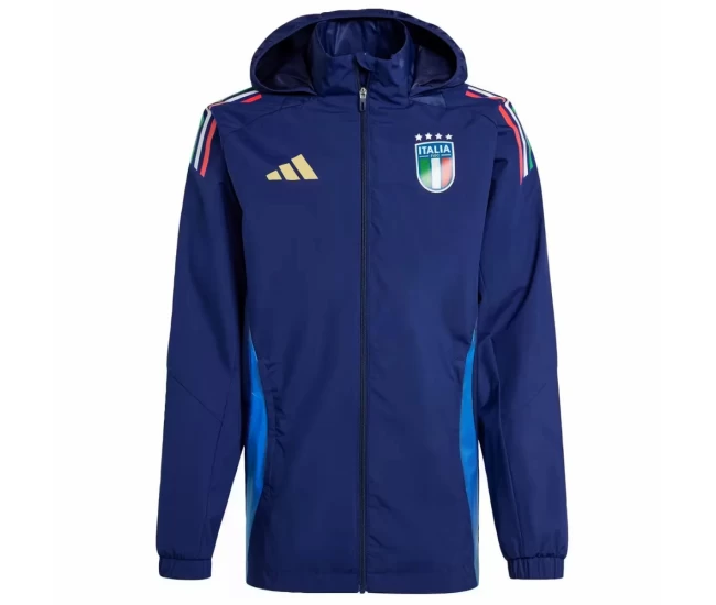 Italy Mens Training Rain Soccer Jacket 2024