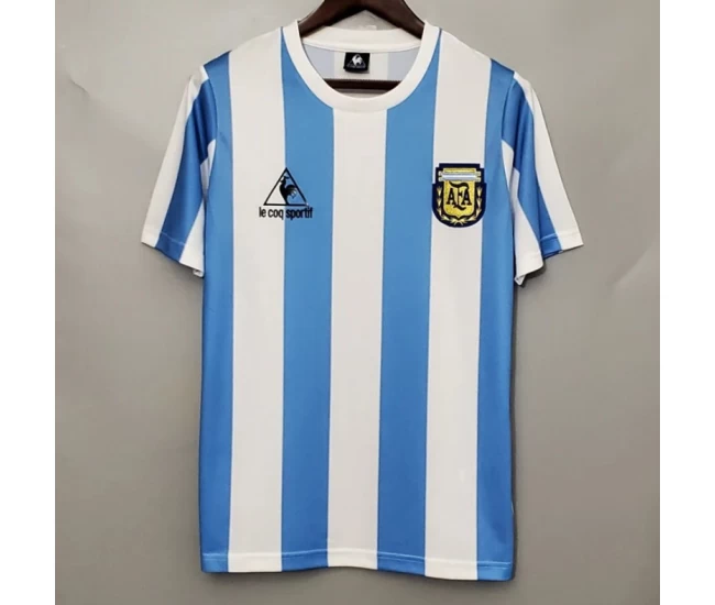 Argentina Home Retro Soccer Jersey 1986