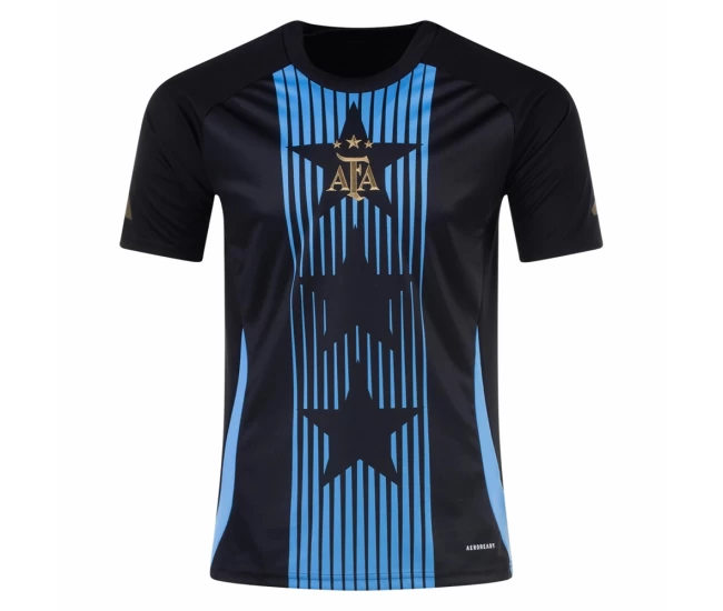 Argentina Mens Pre Match Training Soccer Jersey 2024