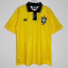 Brazil Home Retro Soccer Jersey 1991-1993