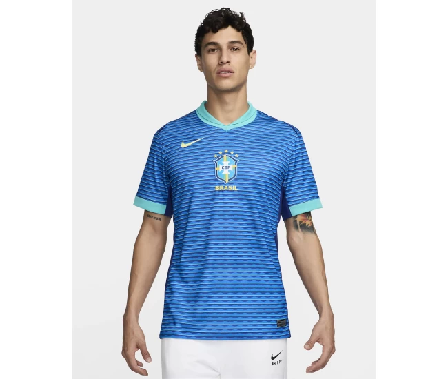 Brazil Mens Away Authentic Soccer Jersey 2024