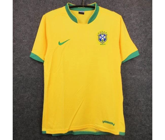 Brazil Home Retro Soccer Jersey 2006