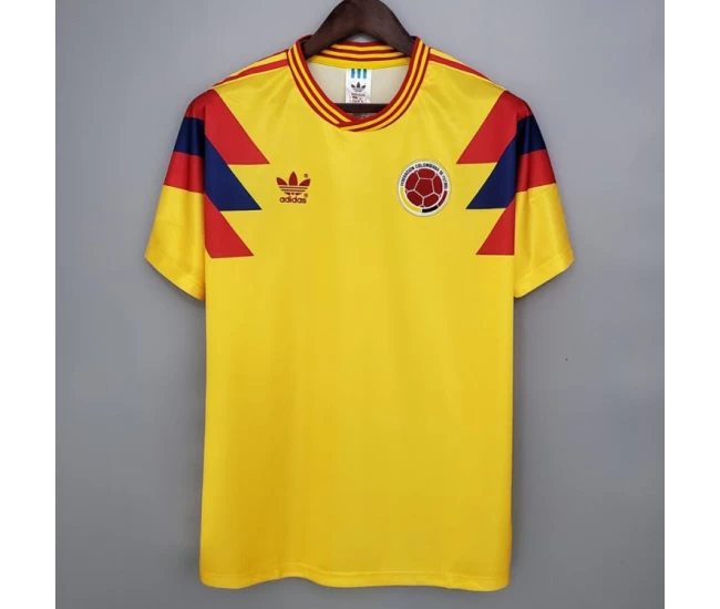 Colombia Home Retro Soccer Jersey 1990