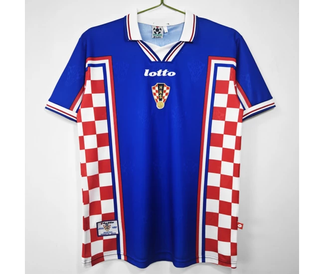 Croatia Away Retro Soccer Jersey 1998