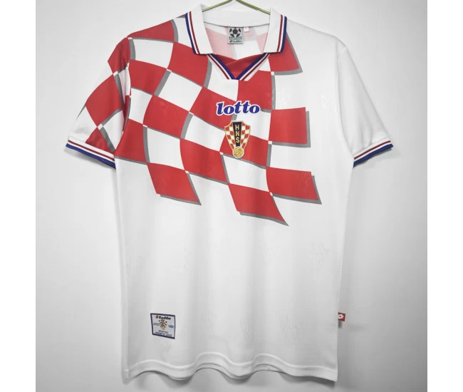 Croatia Home Retro Soccer Jersey 1998