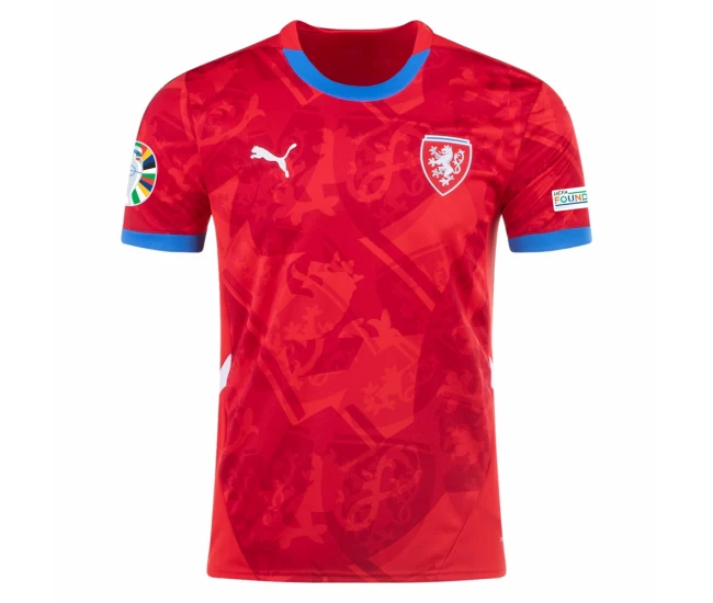 Czechia Mens Home Euro Soccer Jersey 2024