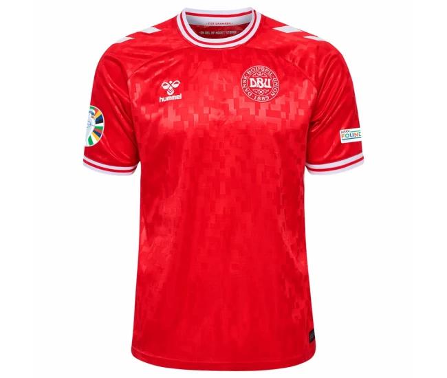 Denmark Mens Home Euro Soccer Jersey 2024