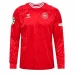 Denmark Mens Home Long Sleeve Euro Soccer Jersey 2024