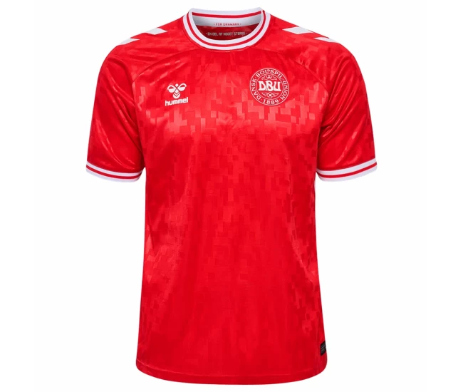 Denmark Mens Home Soccer Jersey 2024