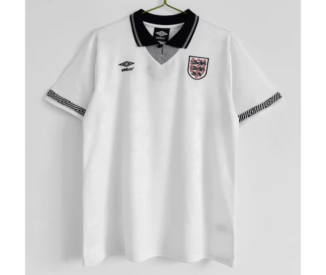 England Home Retro Soccer Jersey 1990 