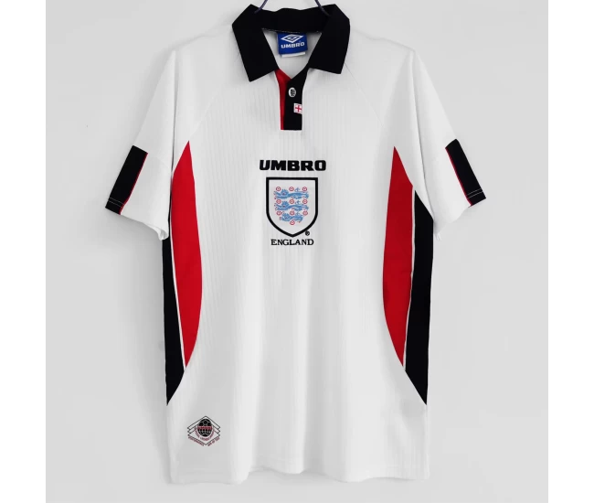 England Home Retro Soccer Jersey 1998 