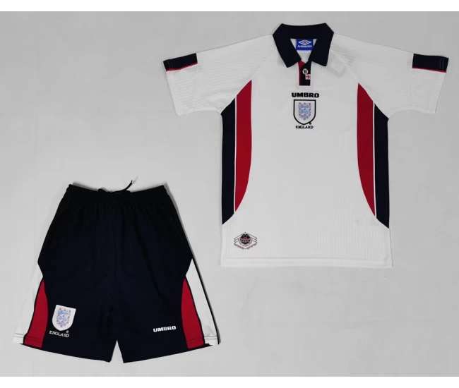 England Kids Home Retro Soccer Kit 1998 