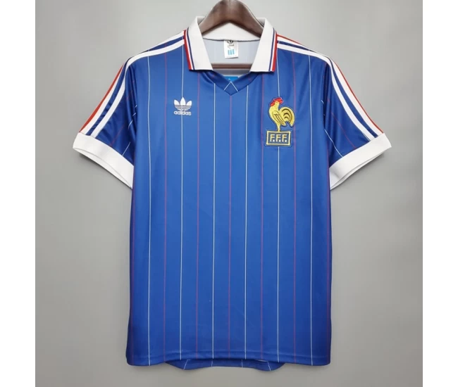 France Home Retro Soccer Jersey 1982