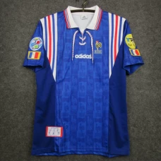 France Home Retro Soccer Jersey 1996