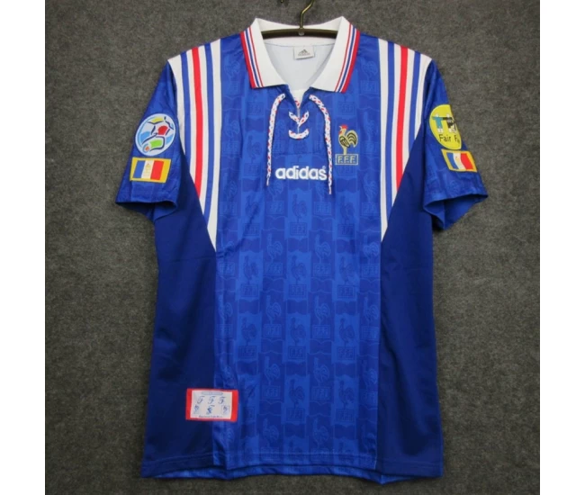 France Home Retro Soccer Jersey 1996