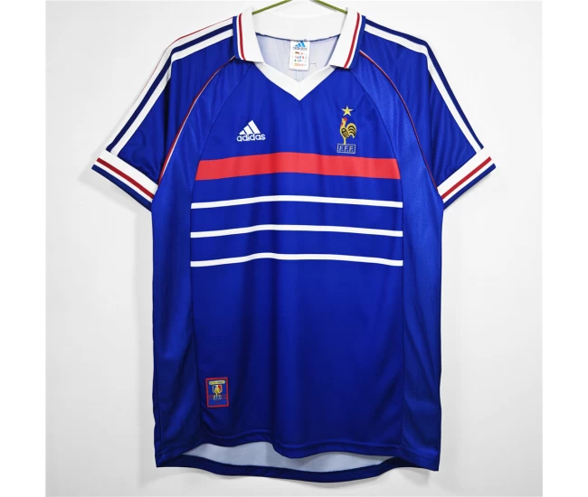 France Home Retro Soccer Jersey 1998