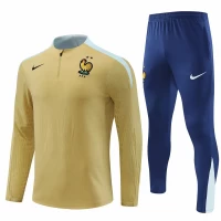 France National Team Gold Training Technical Soccer Tracksuit 2024-25