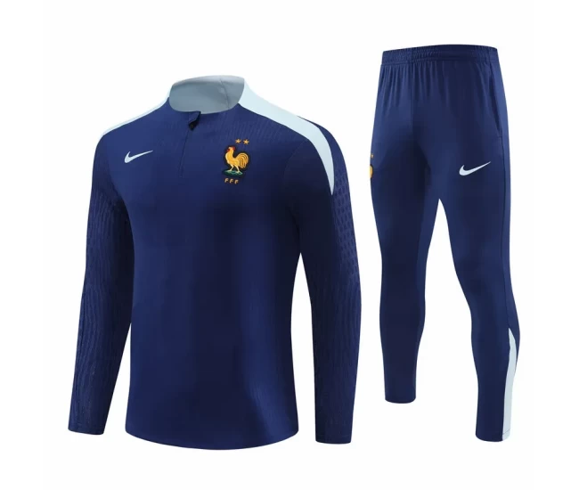 France National Team Navy Training Technical Soccer Tracksuit 2024-25