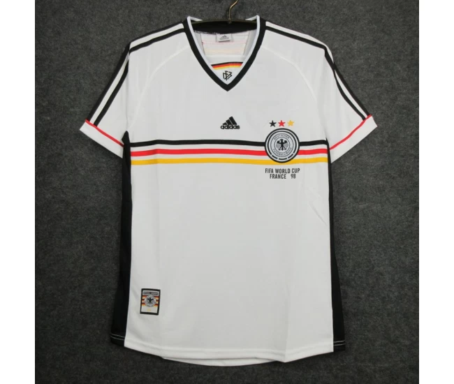 Germany Home Retro Soccer Jersey 1998 