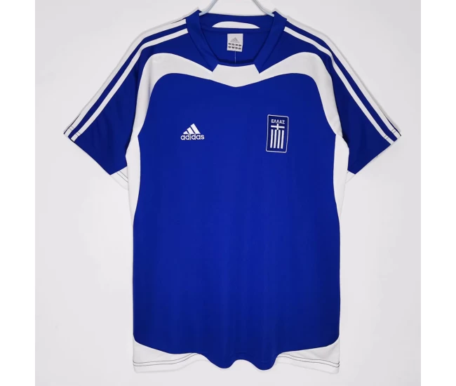 Greece Home Retro Soccer Jersey 2004