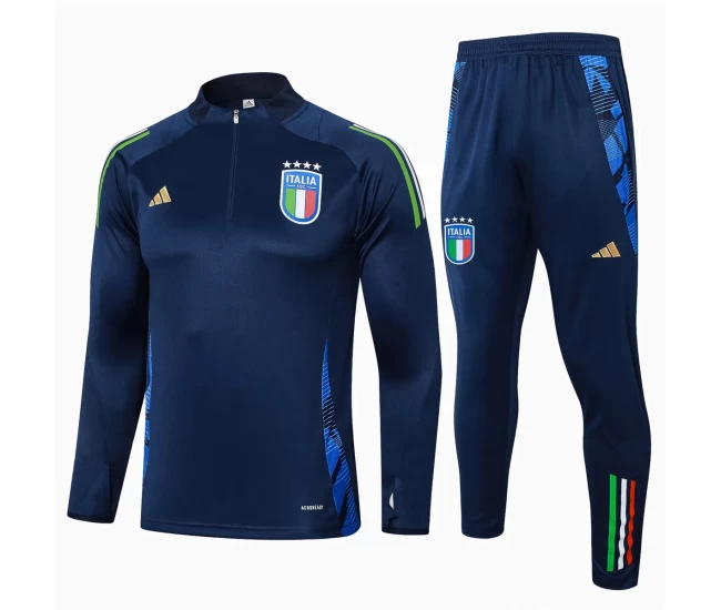 Italy National Team Navy Training Technical Soccer Tracksuit 2024-25