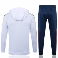 Italy National Team White Training Hooded Technical Soccer Tracksuit 2024-25