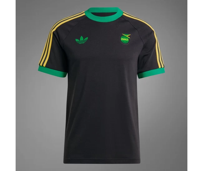 Jamaica Mens Adicolor Three Stripes Soccer Jersey 2024