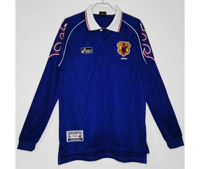 Japan Long Sleeve Home Retro Soccer Jersey 1998