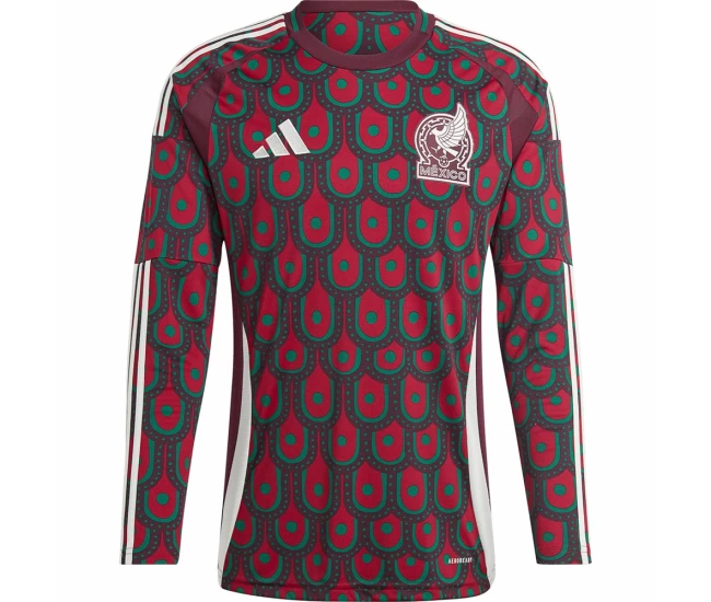 Mexico Mens Home Long Sleeve Soccer Jersey 2024