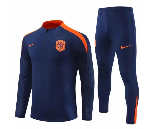 Netherlands National Team Navy Training Technical Soccer Tracksuit 2023-24