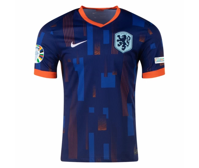 Netherlands Mens Away Euro Soccer Jersey 2024