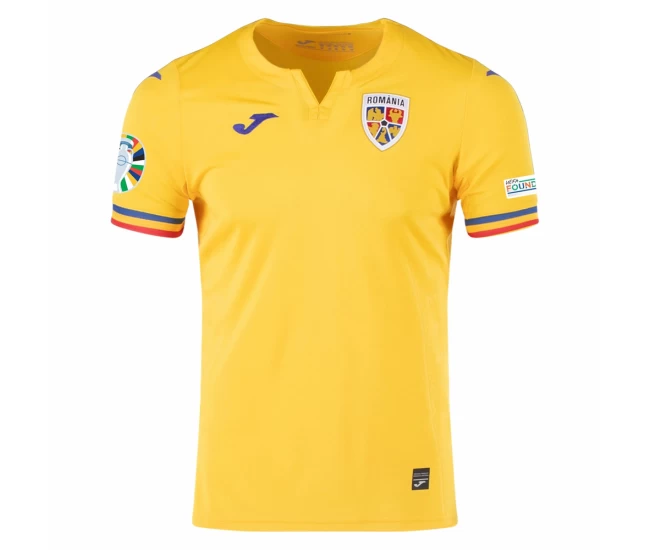 Romania Mens Home Euro Soccer Jersey 2024