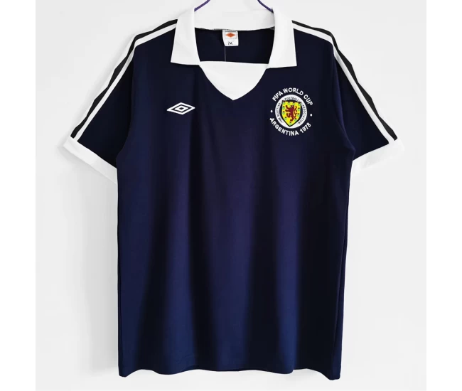 Scotland Home Retro Soccer Jersey 1978