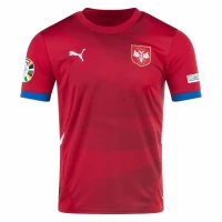 Serbia Mens Home Euro Soccer Jersey 2024