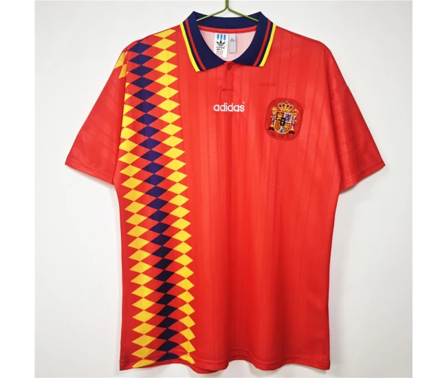 Spain Home Retro Soccer Jersey 1994-1995