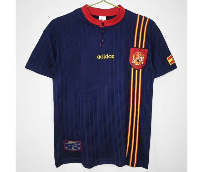 Spain Away Retro Soccer Jersey 1996